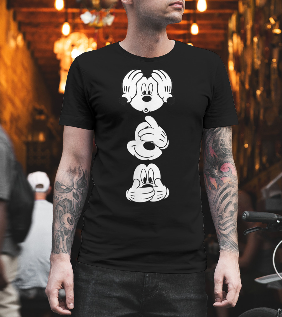 Disney Mickey Mouse Hear No Evil See No Evil Speak No Evil T-Shirt