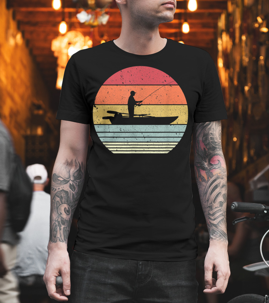 Sunset Fishing Style for Fisherman T-Shirt