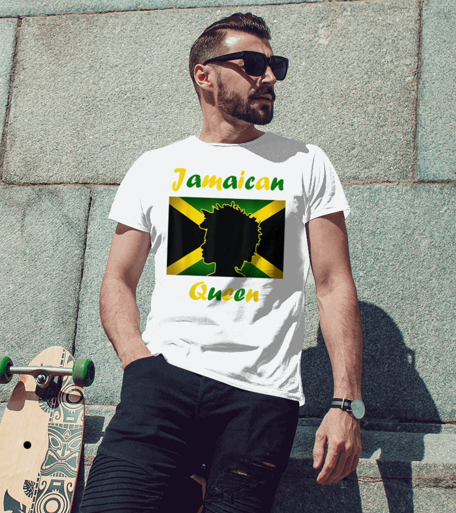 Jamaican Queen Independence Silhouette Flag T-Shirt