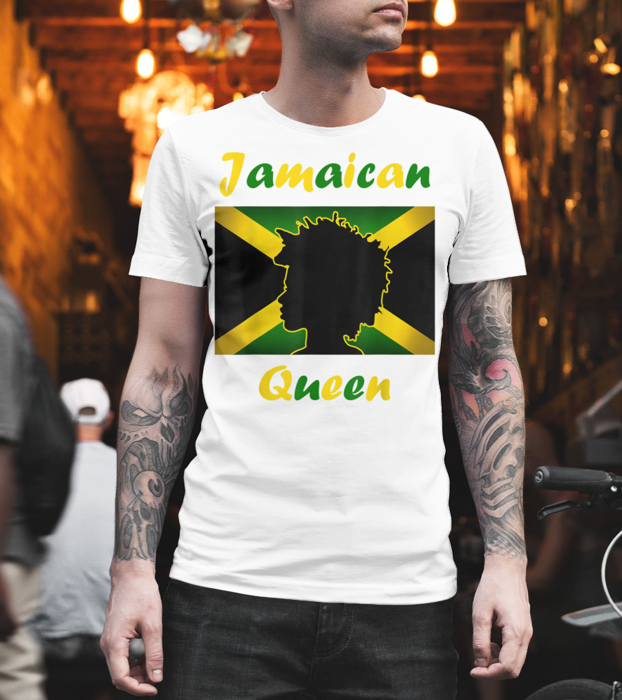 Jamaican Queen Independence Silhouette Flag T-Shirt