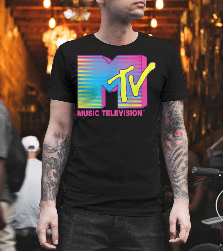 MTV Music Television Fluorescent Colors T-Shirt