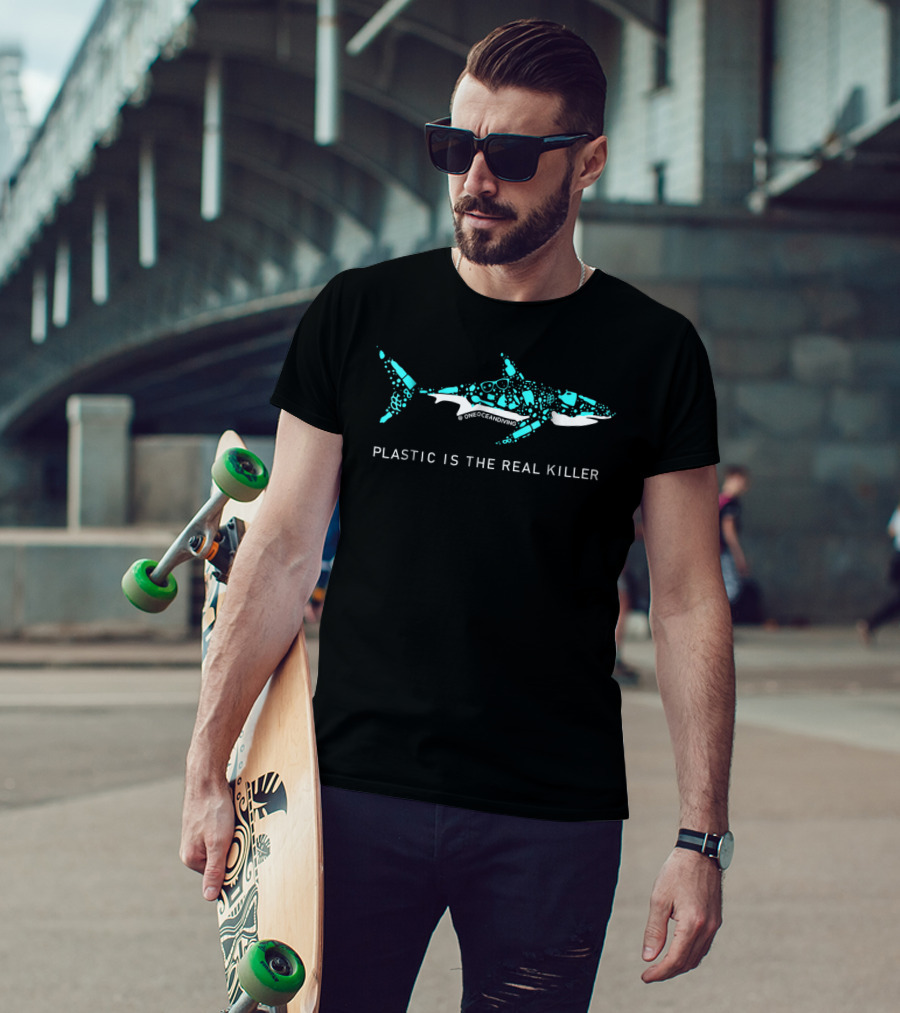 Plastic Is The Real Killer One Ocean Dying Shark T-Shirt