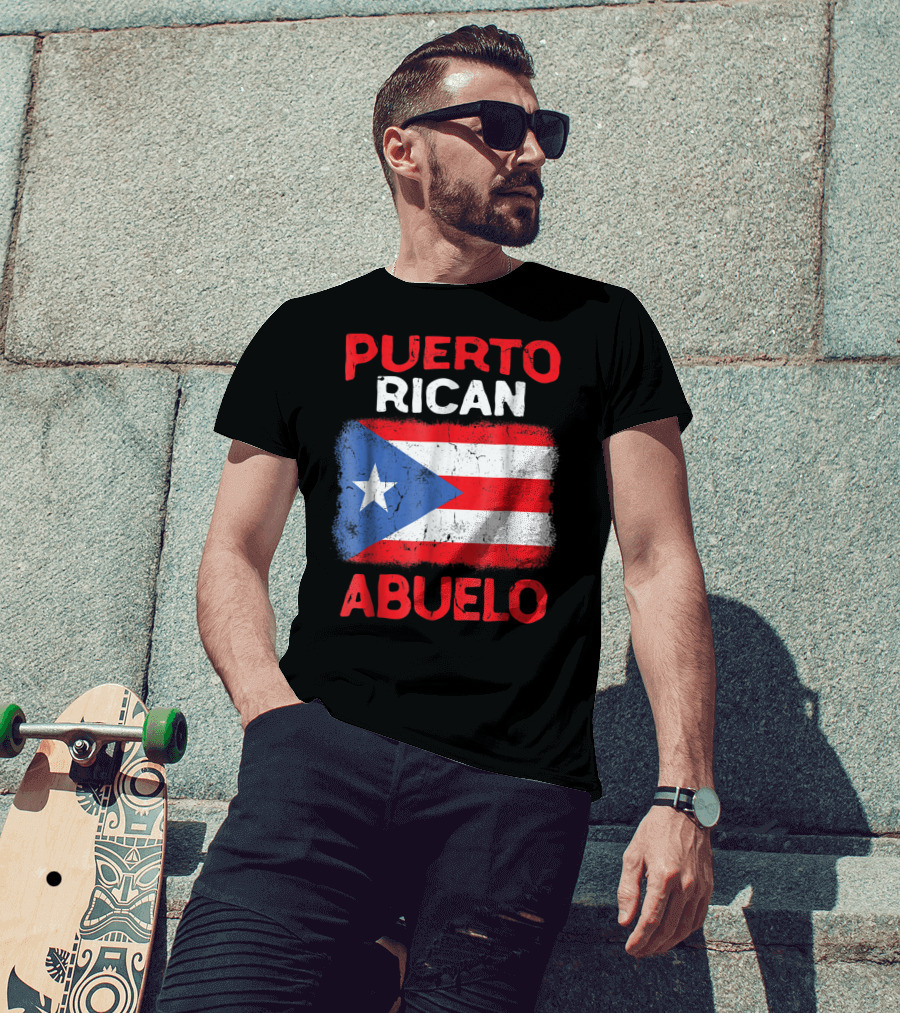Puerto Rican Abuelo Grandpa Flag Fathers T-Shirt