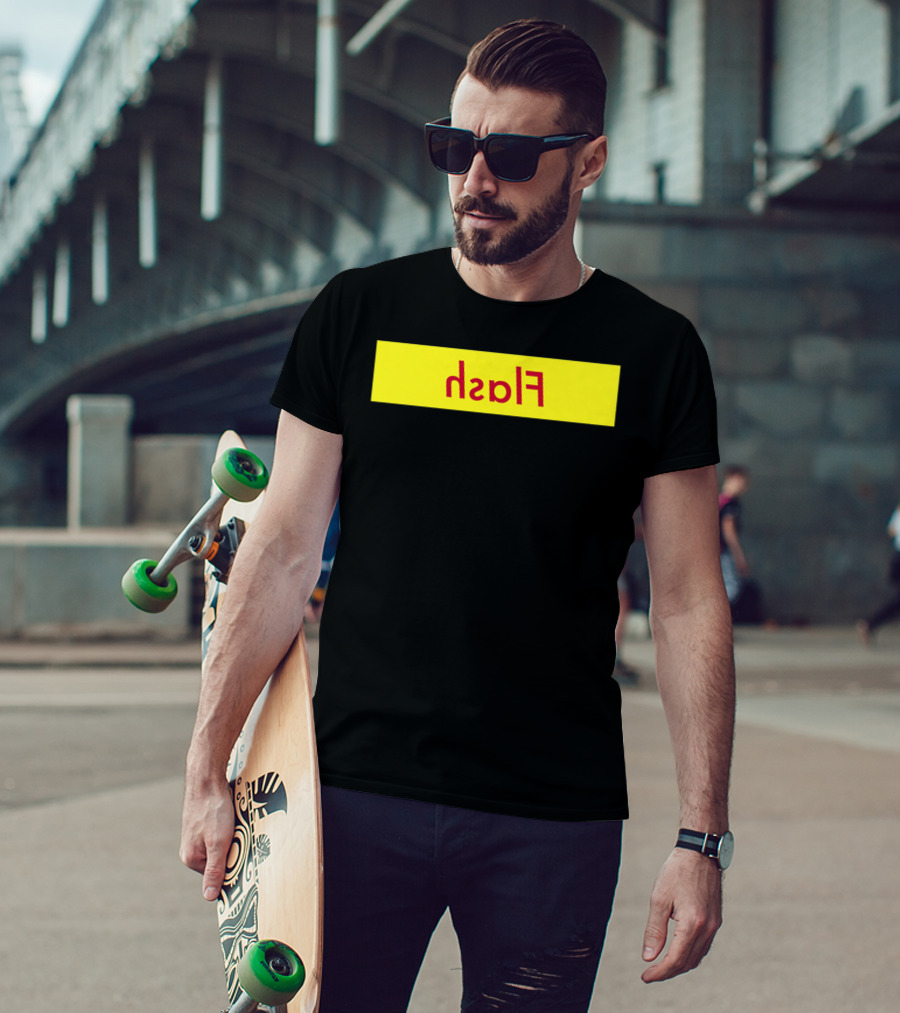 Reverse Flash Yellow Red Text Classic T-Shirt