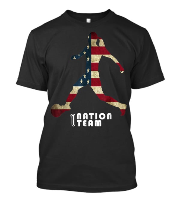 Us Women Soccer One Nation Team Player Fan T-Shirt