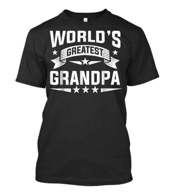 World's Greatest Grandpa Stars Banner T-Shirt