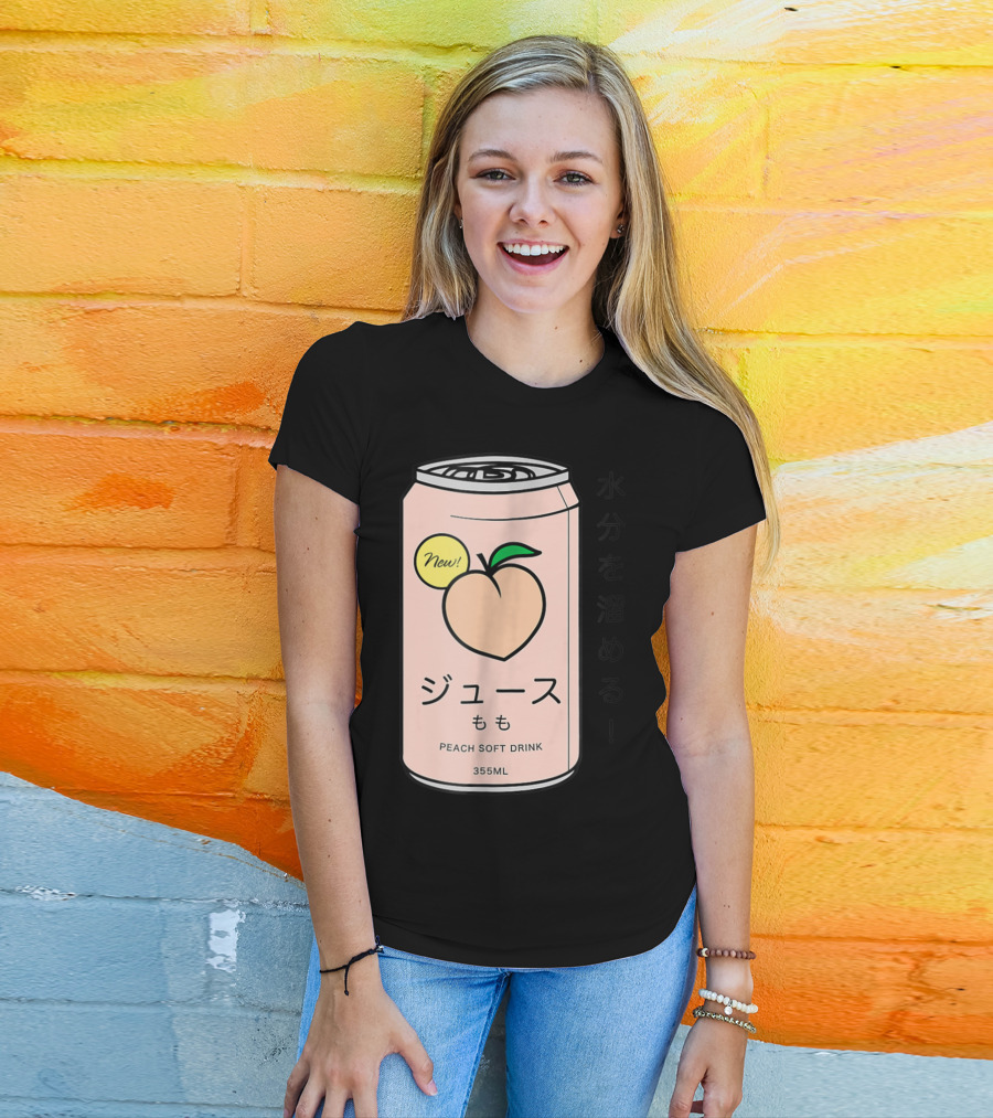 New Juusu Peach Soft Drink 355mL Japanese Aesthetic T-Shirt