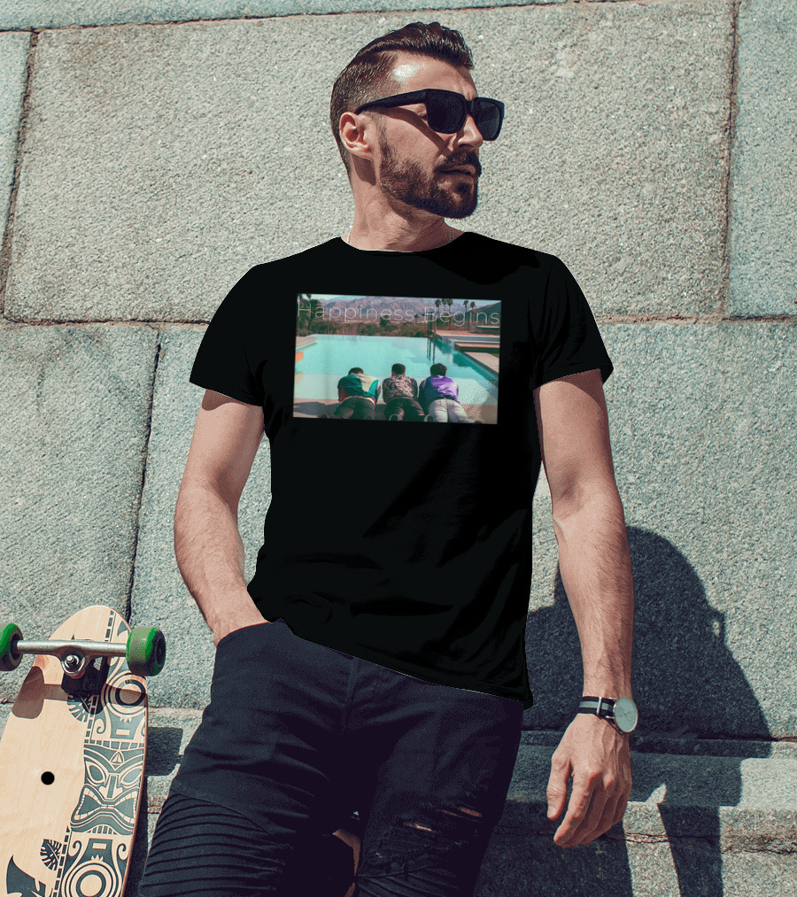 Jonas Brothers Happiness Begins Poolside Album Cover T-Shirt