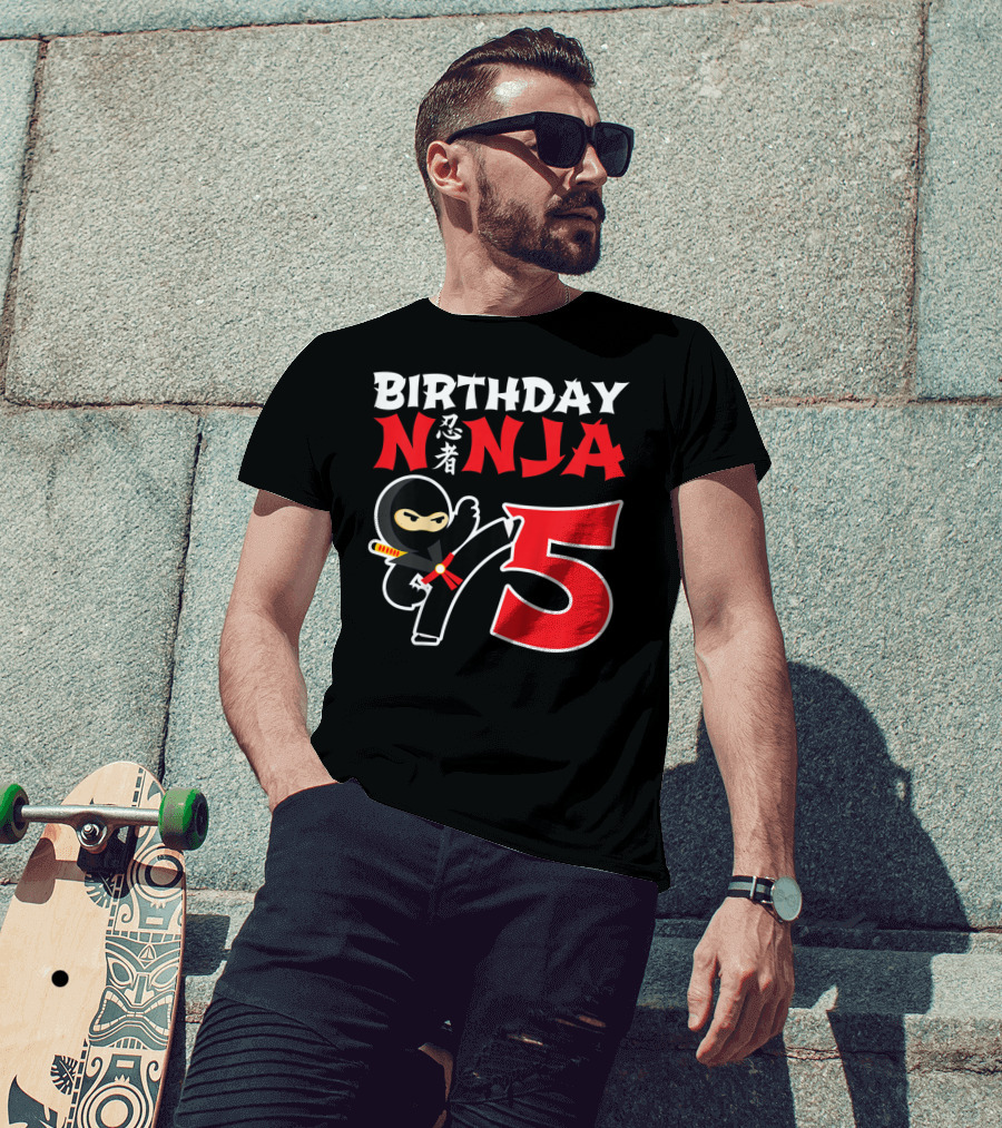 Birthday Ninja 5 Year Old T-Shirt