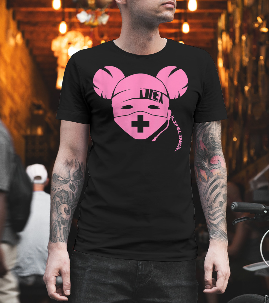 Life Line Clean Pink Apex Lifeline Gaming Character Face Mask T-Shirt
