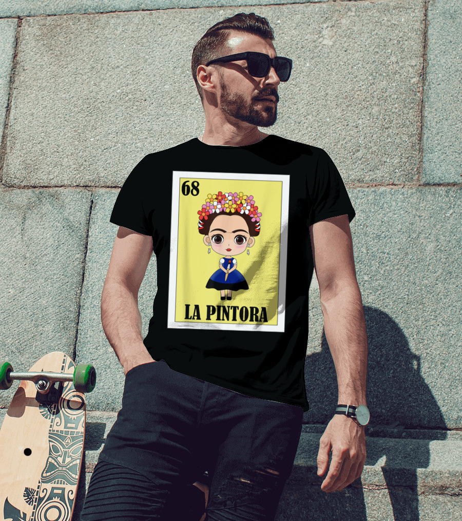 Loteria 68 La Pintora Mexican Graphic Icon T-Shirt