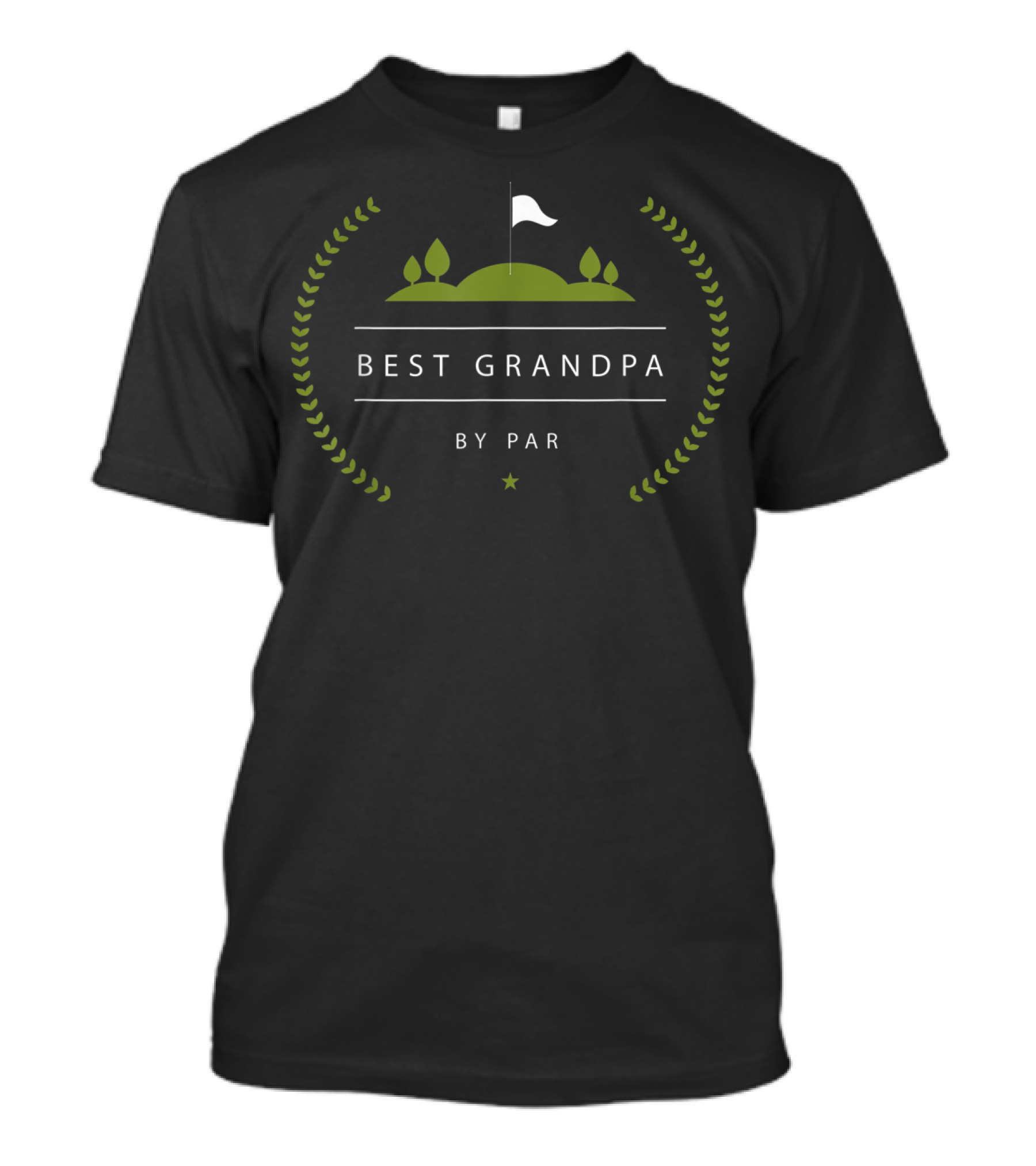 Best Grandpa By Par Funny Golf Shirt Mens T-Shirt