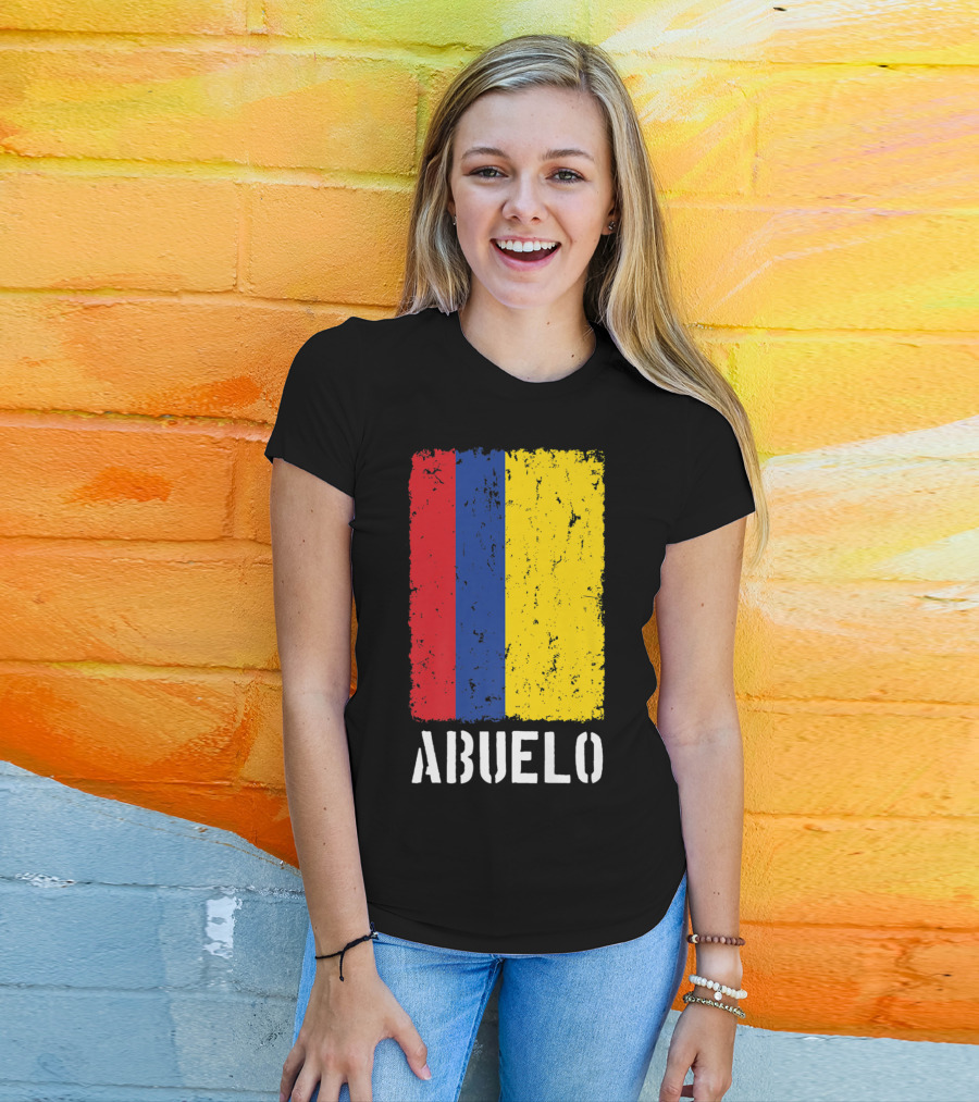 Colombian Grandpa Abuelo Colombia Flag T-Shirt