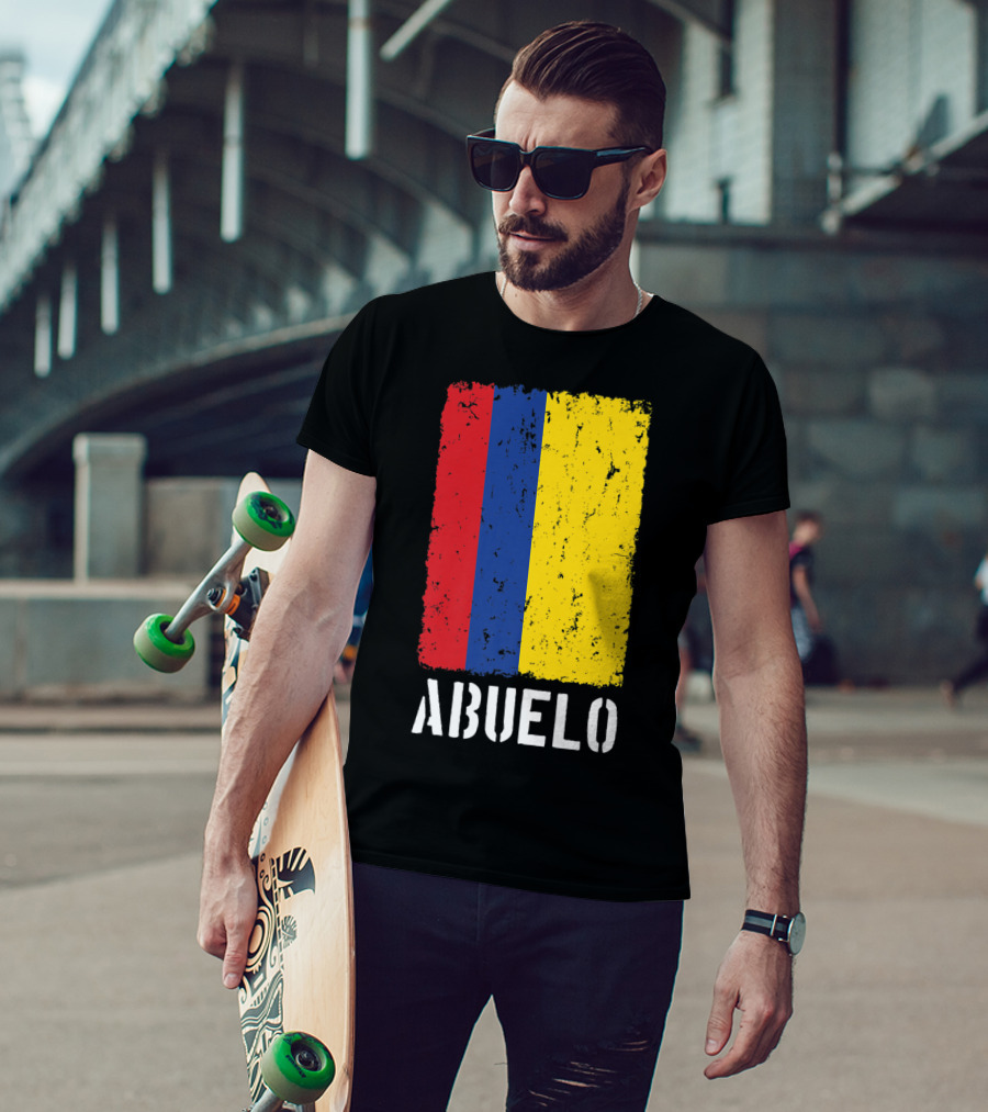 Colombian Grandpa Abuelo Colombia Flag T-Shirt