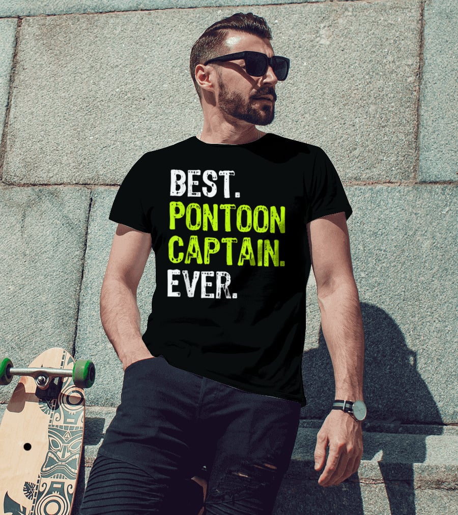 Best Pontoon Captain Ever Funny Boat Lake T-Shirt