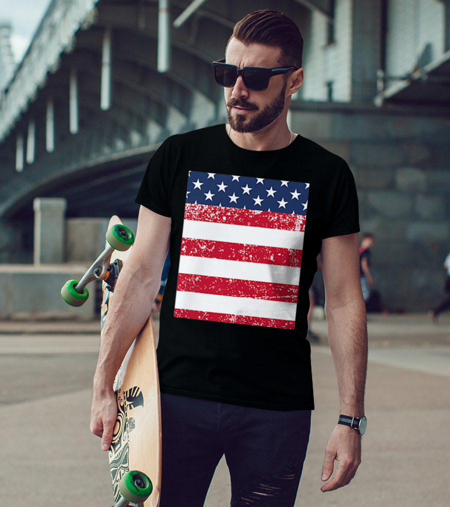 USA Pocket American Flag T-Shirt