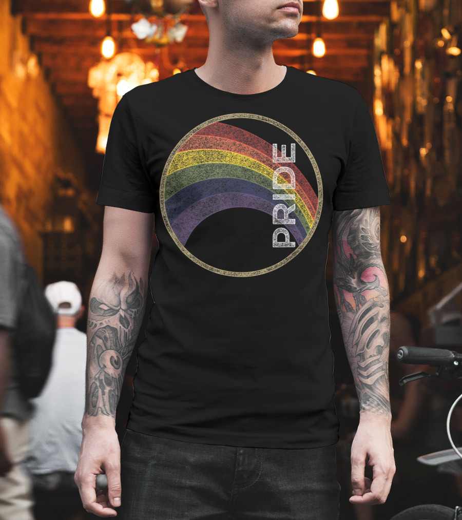 Vintage Rainbow Circle Pride T-Shirt