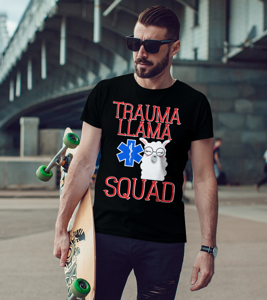 Trauma Llama Squad Funny EMT EMS Emergency Medical Services T-Shirt