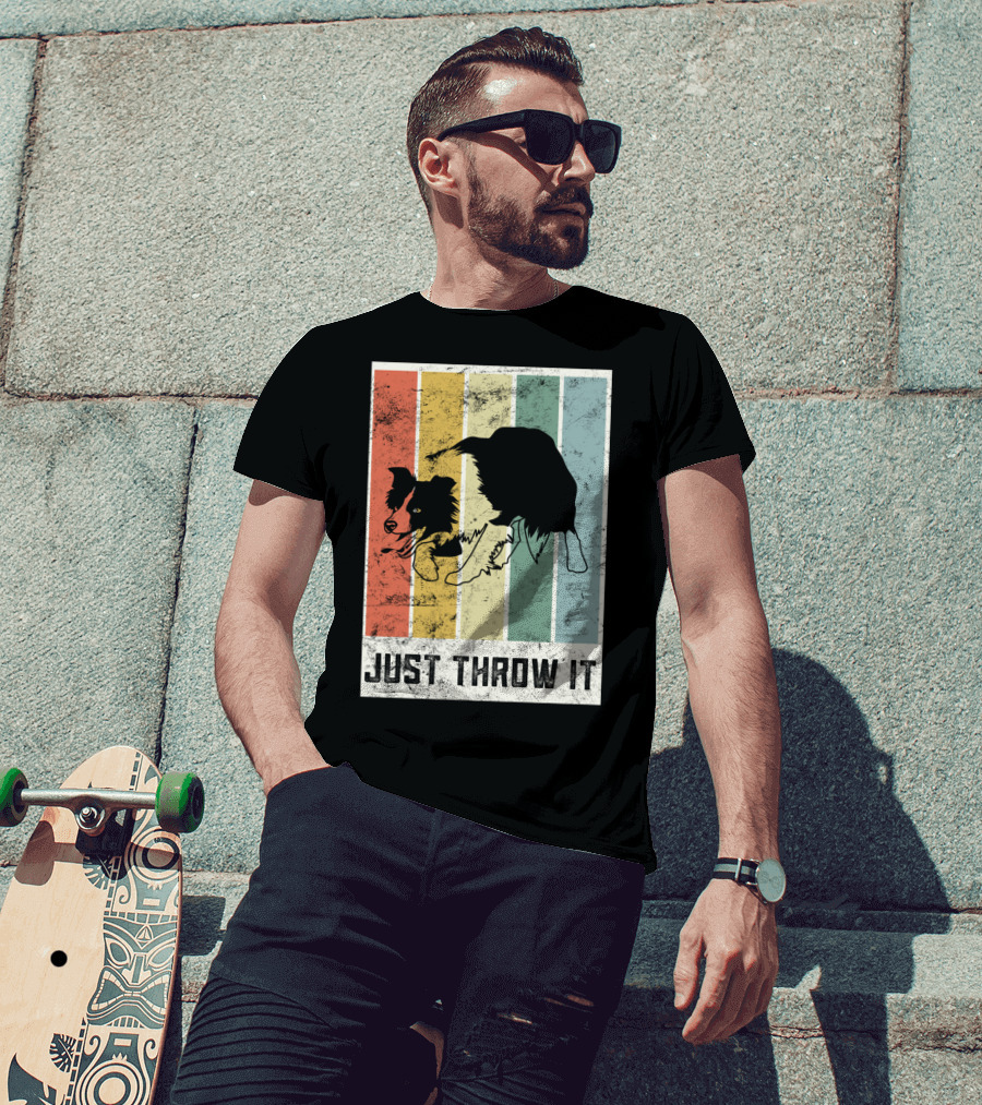 Just Throw It I Love My Border Collie Mom Herd T-Shirt