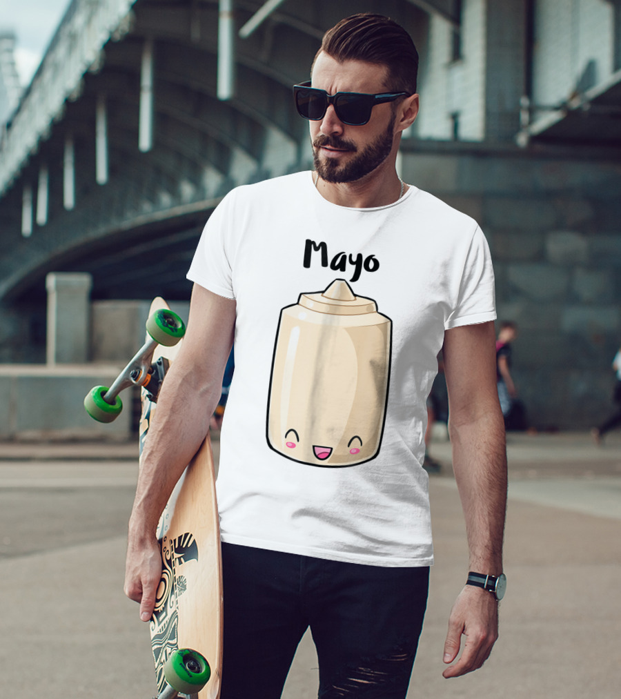 Kawaii Mayo Smiling Mayonnaise Bottle T-Shirt