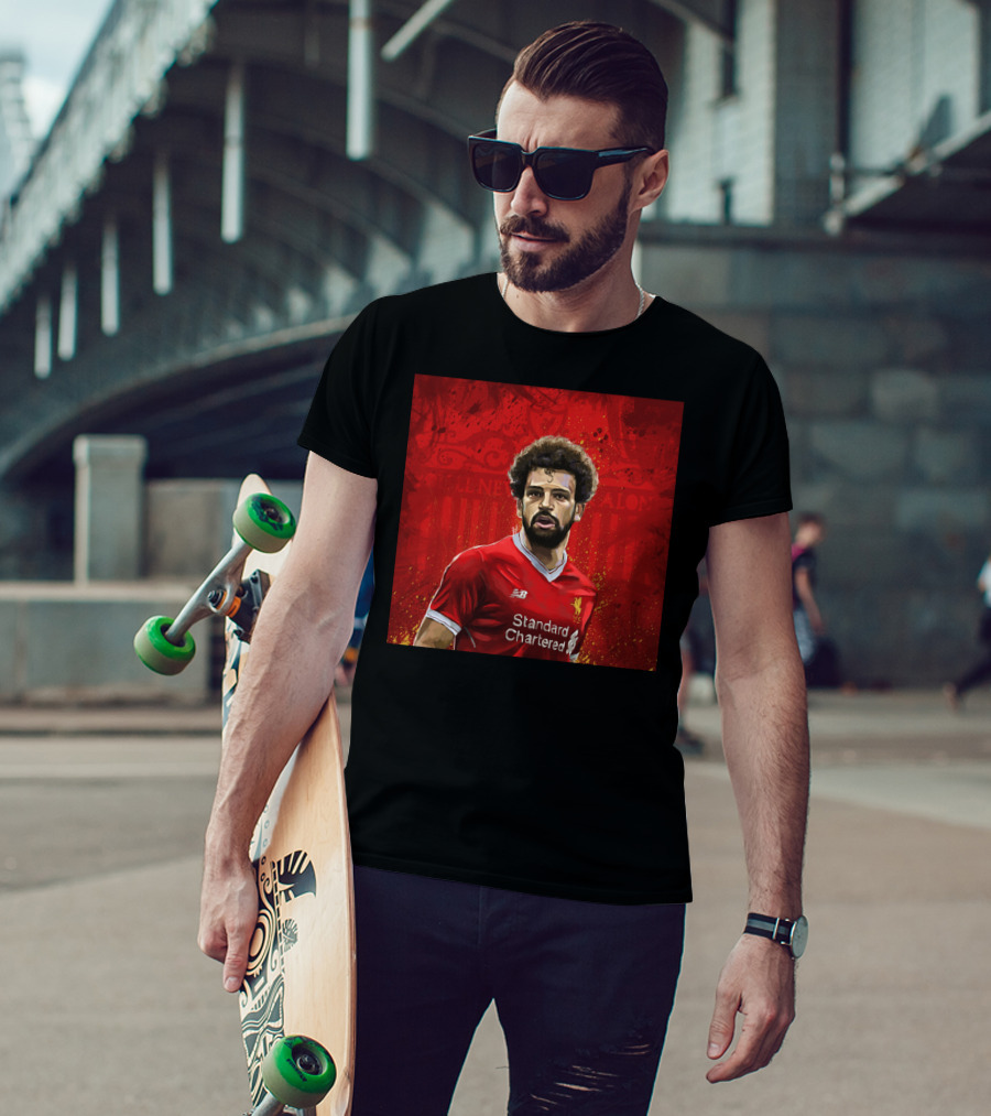 Liverpool Mohamed Salah Standard Chartered Red Jersey T-Shirt
