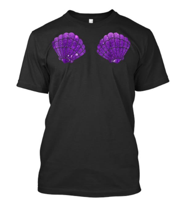 Mermaid Festival Seashell Bra Party Purple Shell Top T-Shirt