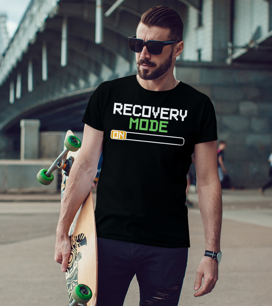 Recovery Mode On Funny Get Well Injury Message T-Shirt