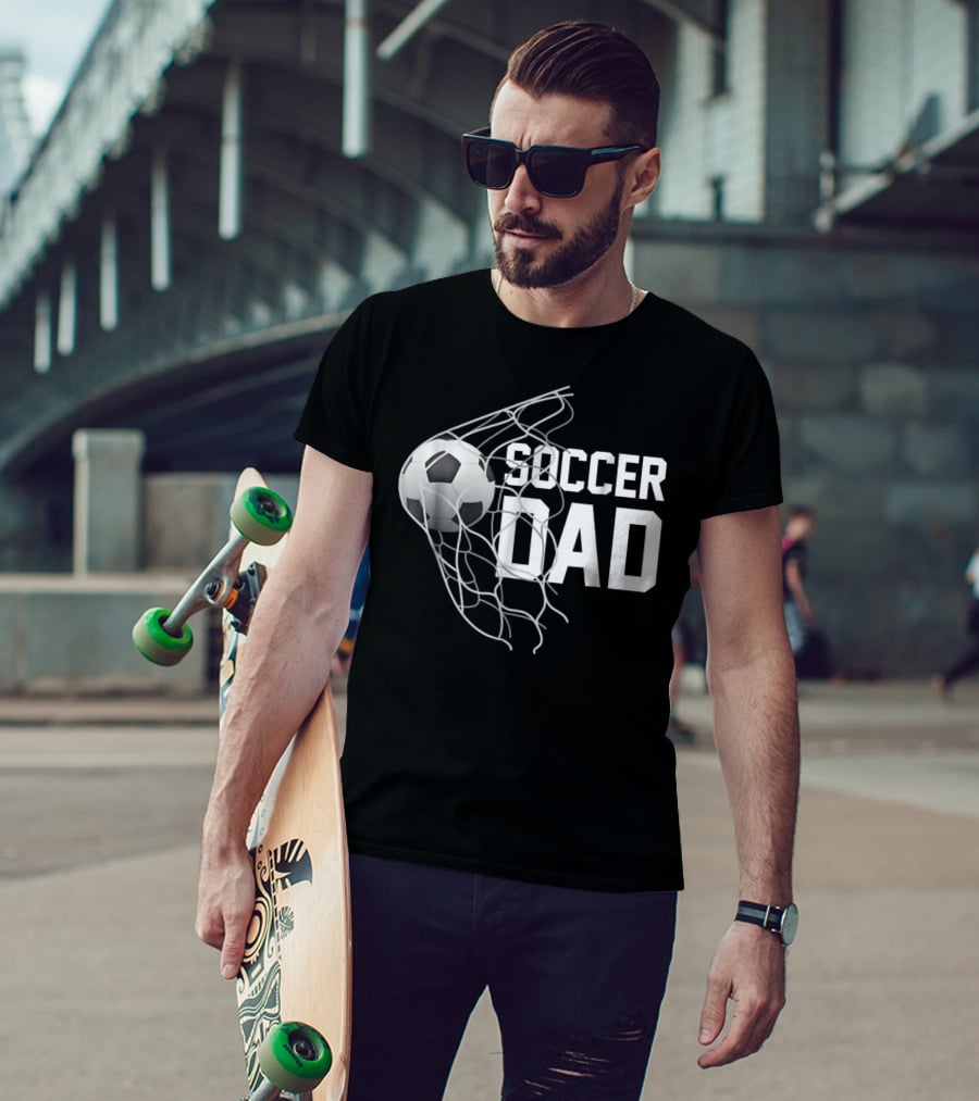 Soccer DAD Football Futbol Goal Net Parents T-Shirt