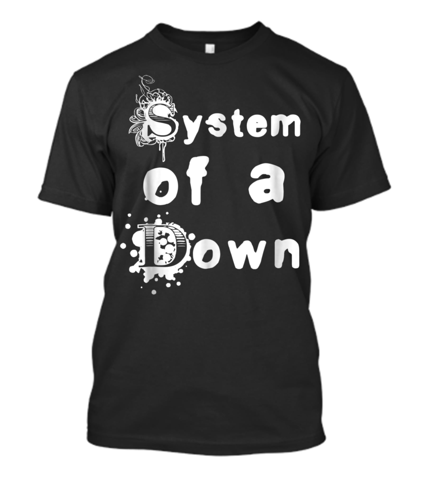 System Of A Down Ornate Lettering With Artistic Design Elements T-Shirt