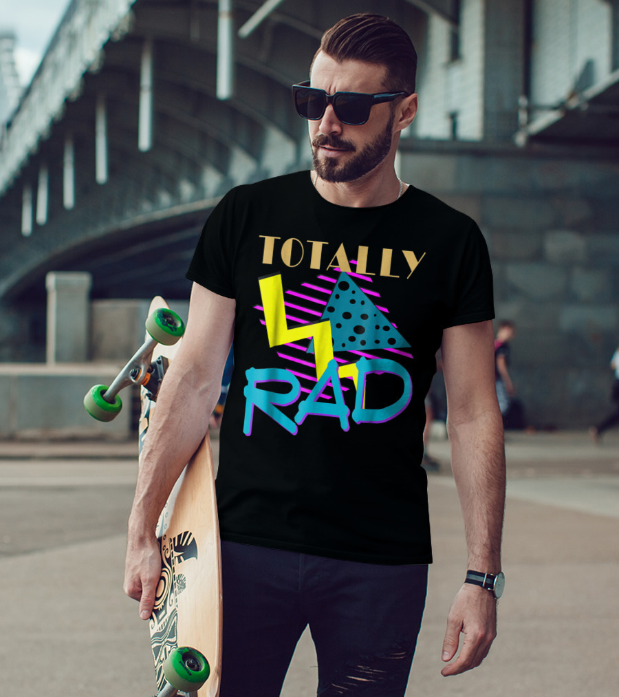 Totally Rad 1980s Vintage Eighties Style With Geometric T-Shirt