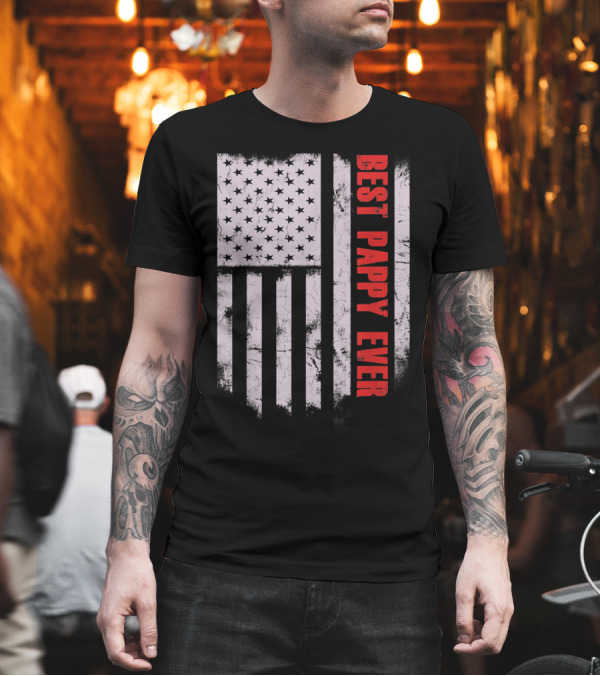 Best Pappy Ever Vintage American Flag T-Shirt Best Pappy Ever Vintage American Flag T-Shirt