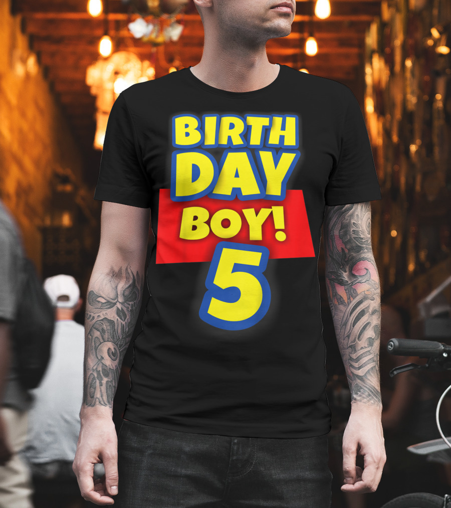 Birthday Boy 5 Year Old Toy Story Kids T-Shirt