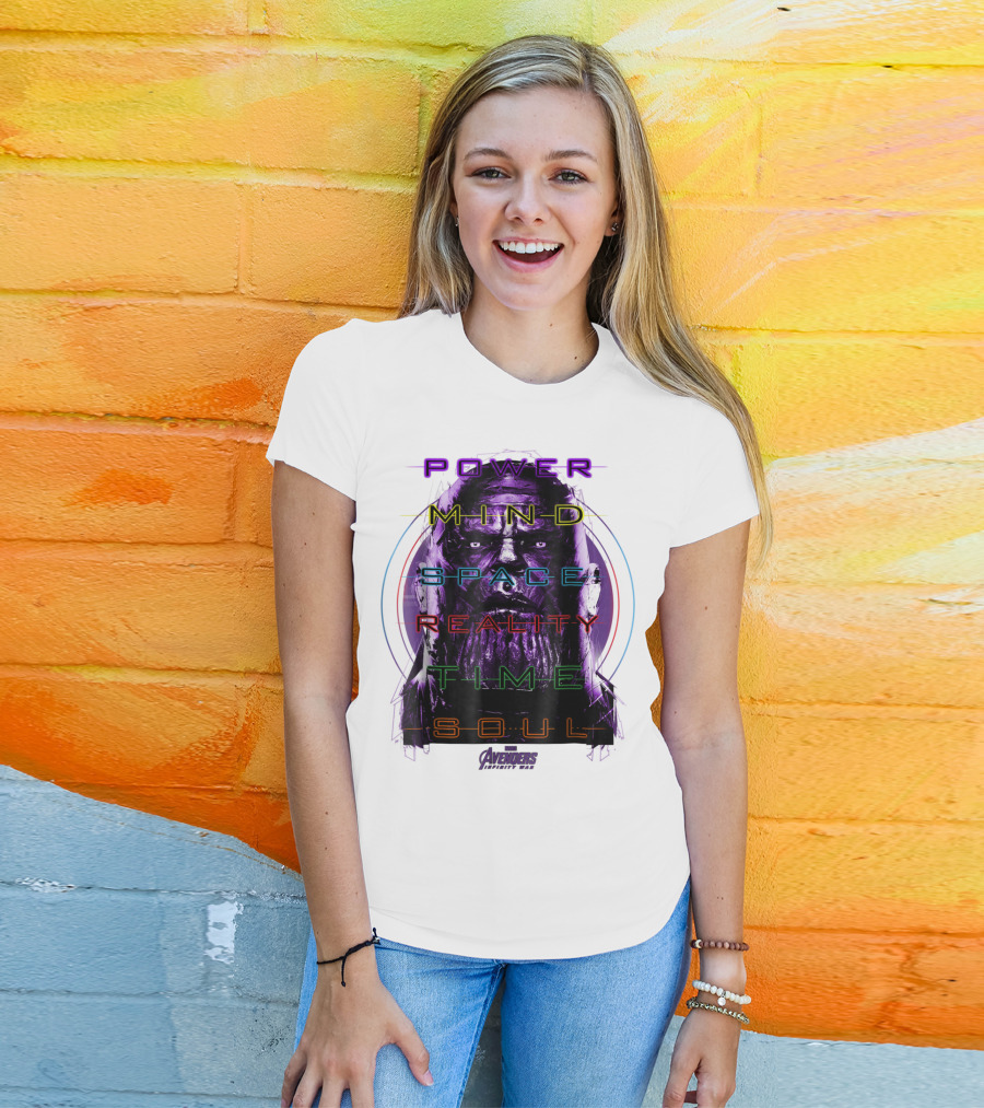 Marvel Avengers Infinity War Thanos Power Mind Space Reality Time Soul T-Shirt