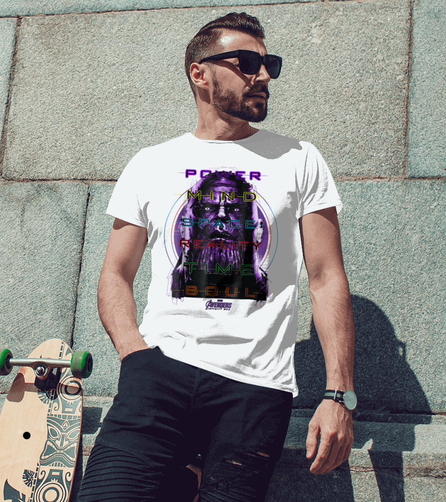 Marvel Avengers Infinity War Thanos Power Mind Space Reality Time Soul T-Shirt