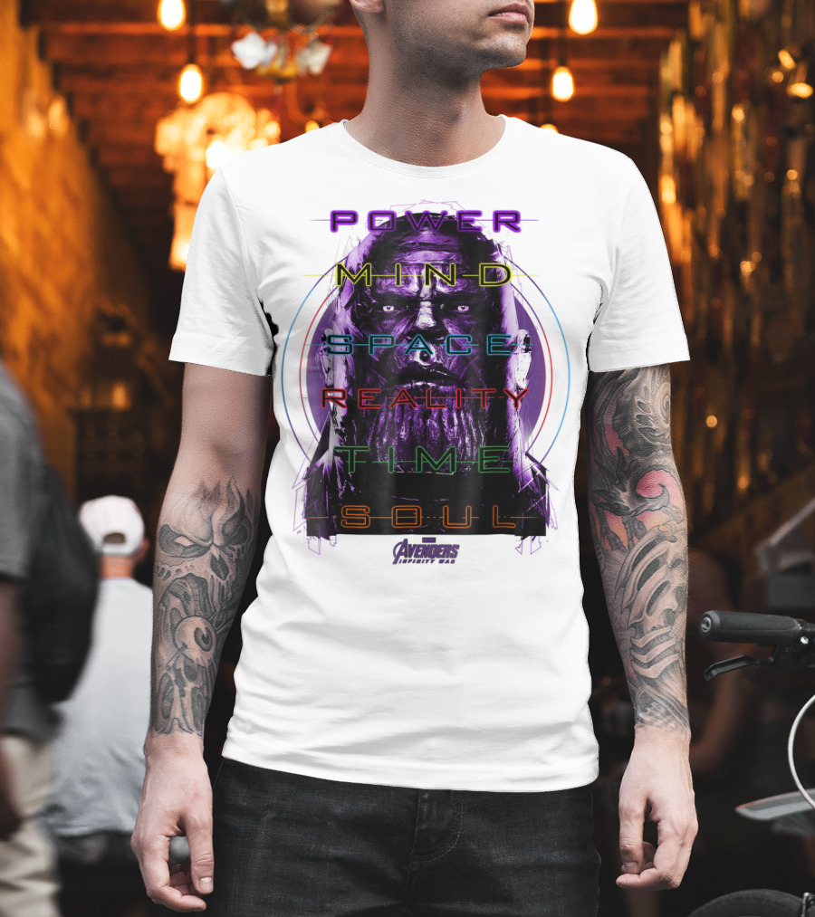 Marvel Avengers Infinity War Thanos Power Mind Space Reality Time Soul T-Shirt