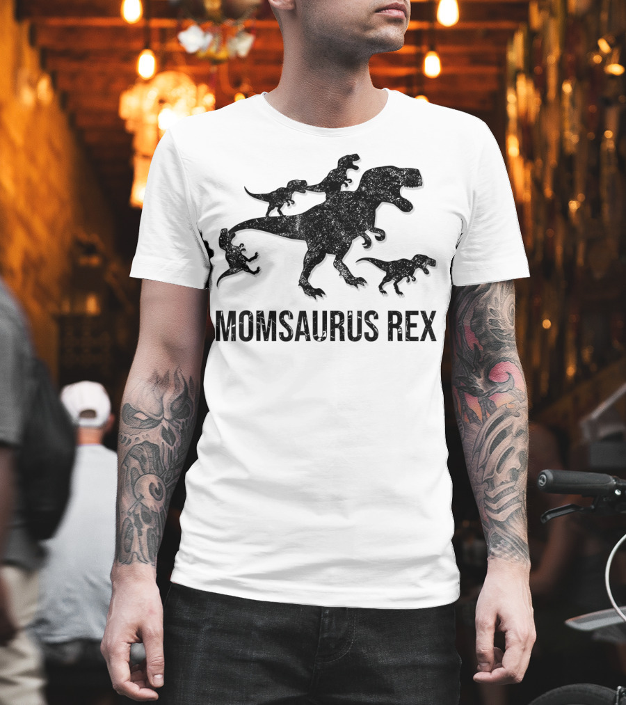 Momsaurus Rex Dinosaur Family Fun For Kids And Mommy T-Shirt