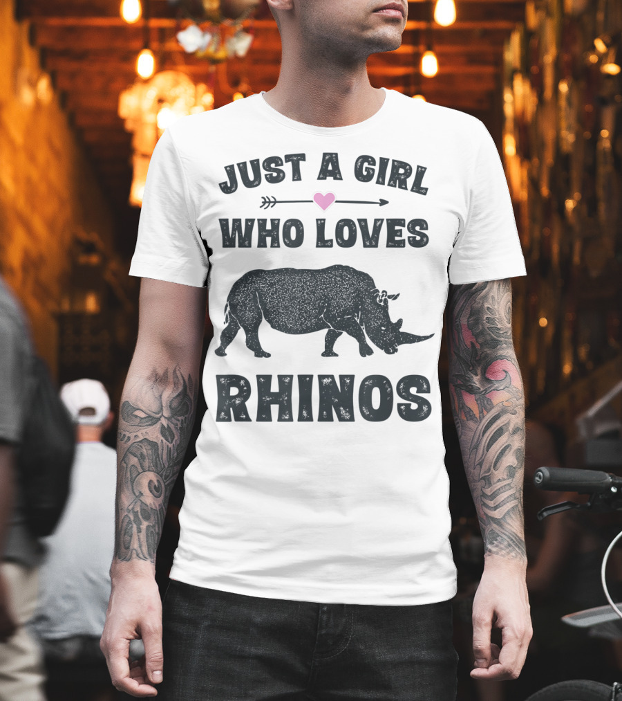 Just a Girl Who Loves Rhinos T-Shirt
