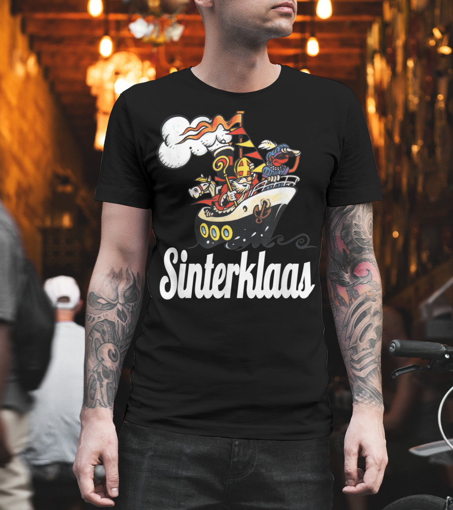 Sinterklaas Funny Sinterklaasboot With Zwarte Piet T-Shirt