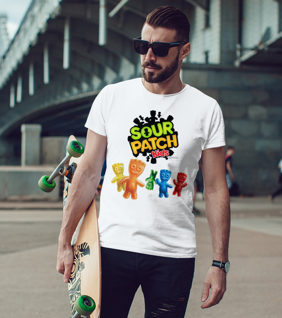 Sour Patch Kids Candy Colorful Characters T-Shirt