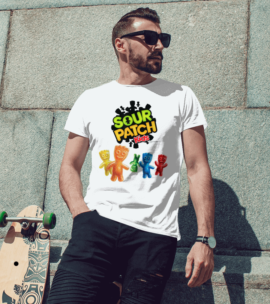 Sour Patch Kids Candy Colorful Characters T-Shirt