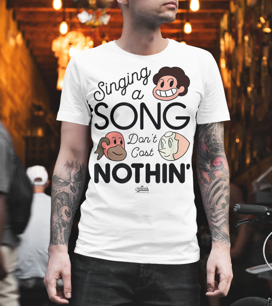 Singing a Song Don't Cost Nothin' Steven Universe Cartoon Network Characters T-Shirt