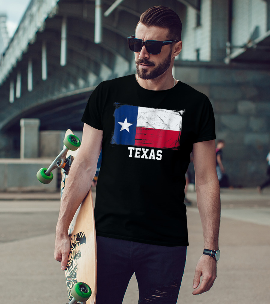 Texas Vintage Distressed Flag United States Iconic T-Shirt