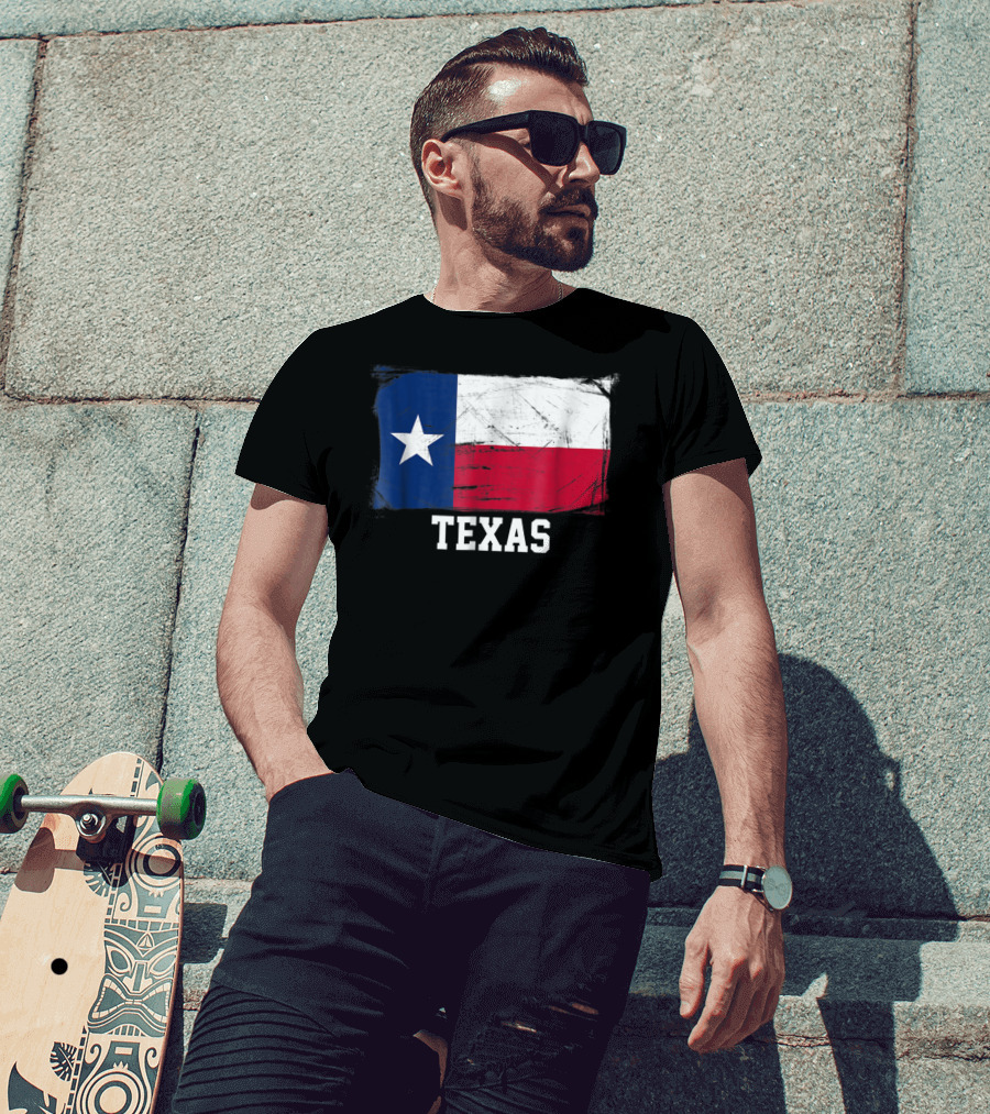 Texas Vintage Distressed Flag United States Iconic T-Shirt
