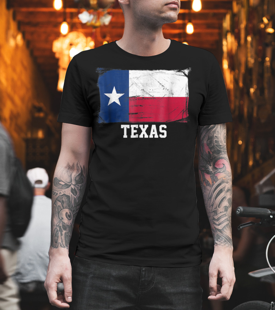 Texas Vintage Distressed Flag United States Iconic T-Shirt