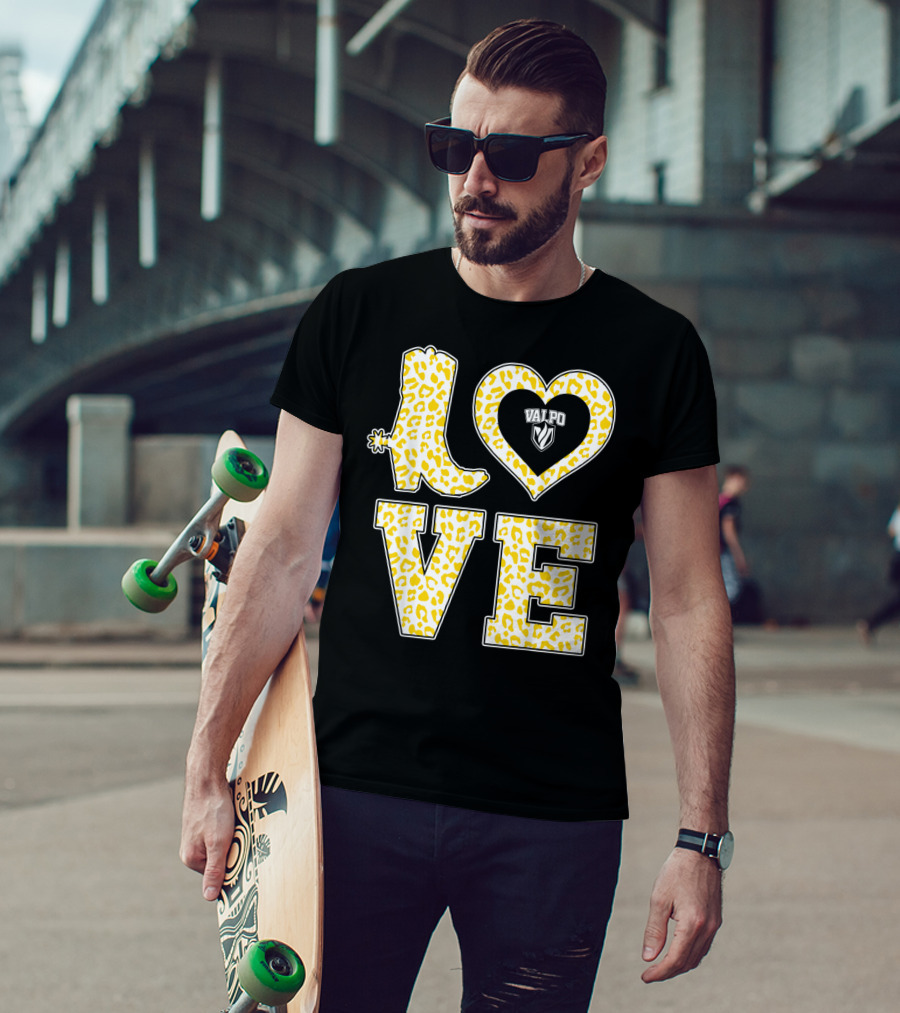 Valparaiso Crusaders Valpo Leopard Love Boot T-Shirt