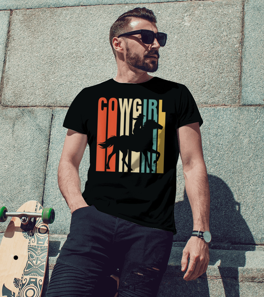 Cowgirl Silhouette Horse Rider T-Shirt