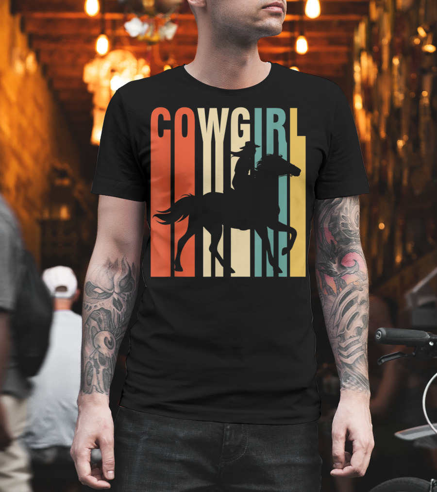 Cowgirl Silhouette Horse Rider T-Shirt