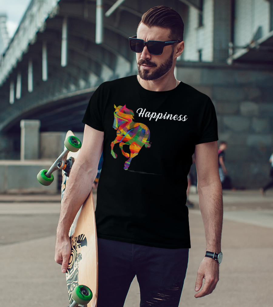 Happiness Colorful Cute Horse T-Shirt