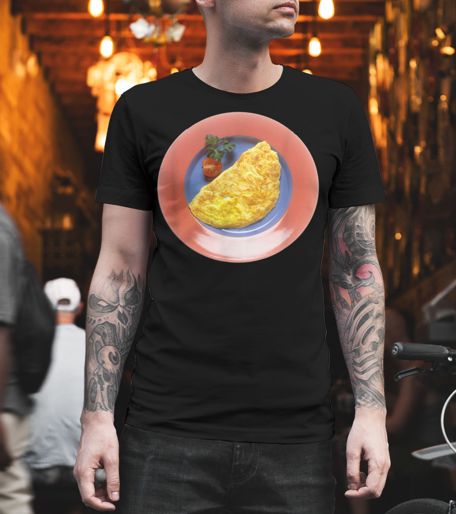 Egg Omelette on Colorful Plate T-Shirt