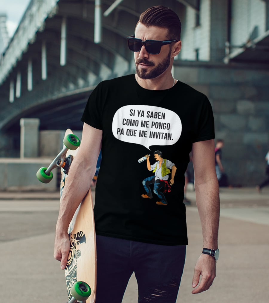 Si Ya Saben Como Me Pongo Pa Que Me Invitan Bottle Man T-Shirt